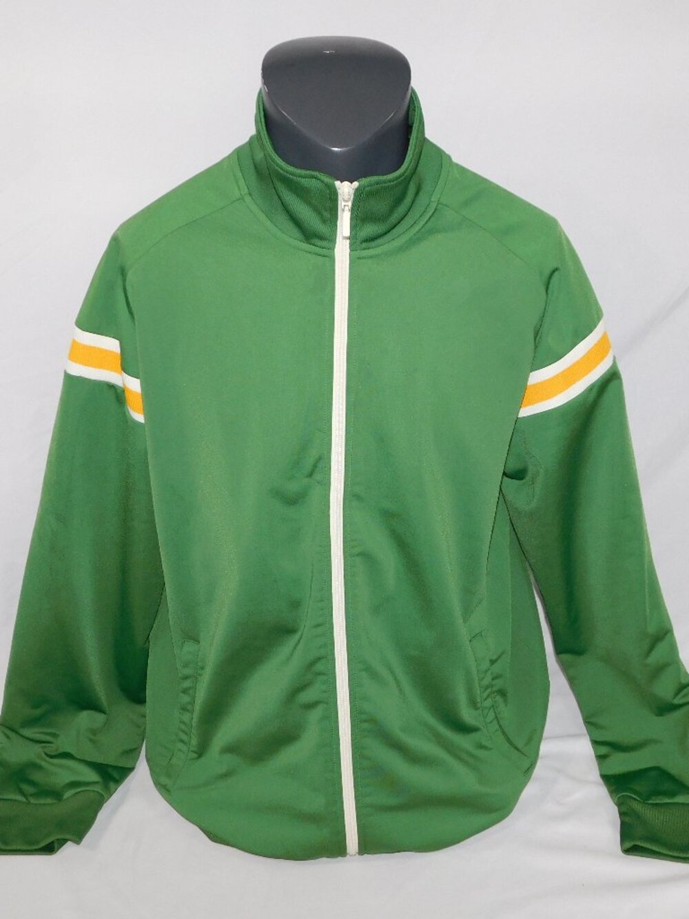 Vintage Y2K 90s GAP Classic Green yellow Full Zip Track Jacket Mens XL Active